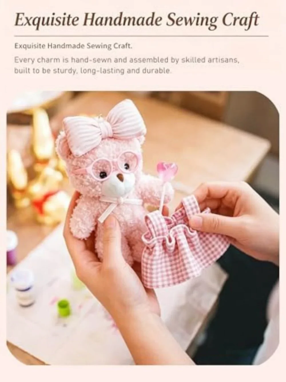 Cute Bear Keychain Bag Charm | Adorable Purse Accessory for Handbags & Backpacks